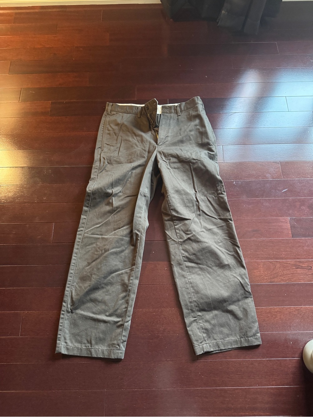 Men's Uniqlo Casual Straight-Leg Pants — Brown